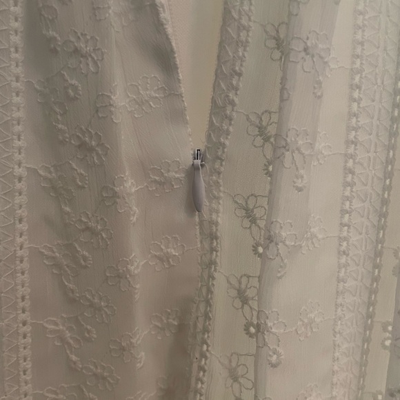 Calvin Klein White Eyelet Lace Fit & Flare Fully Lined Midi Dress: 10P - Picture 13 of 16